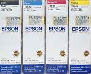 EPSON ORIGINAL INK 4 BOTTLE FOR L100/L110/L200/L210/L300/L355/L350 PRINTER